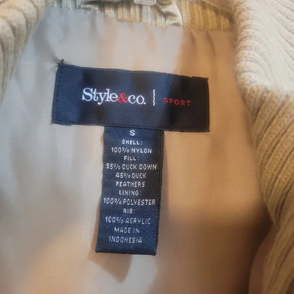 Champagne vest by Style & Co. Size Small - Picture 3 of 7